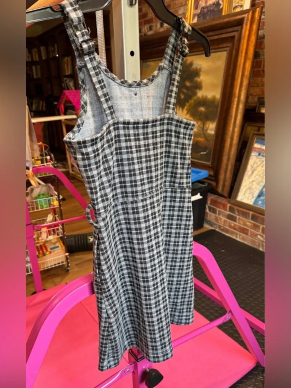 Abercrombie Girls plaid romper skirt sz 9/10